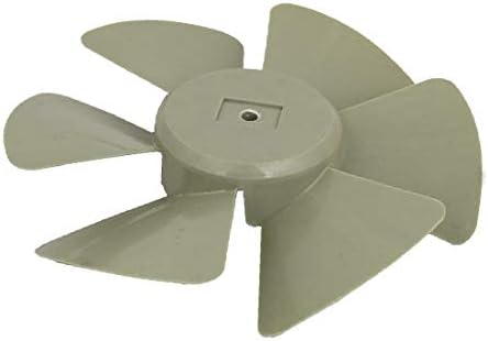 X-DREE 230 mm dia 8 mm osovina 6 lopatica plastična kućna kuhinja ventilator ventilator siva (230 mm dia 8 mm osovina 6 lopatica plastična