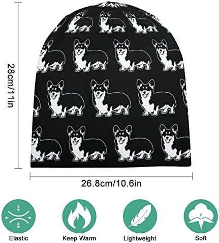 Corgi pas unisex beanie šešir toplo lubanje kapice za pulover za spavanje povremene veličine jedne veličine