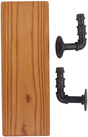 FDIT zidni nosač, prekrasan jedinstveni retro dizajn zidna polica s policama od krutog drveta Čvrsta široka primjena za kupaonicu za