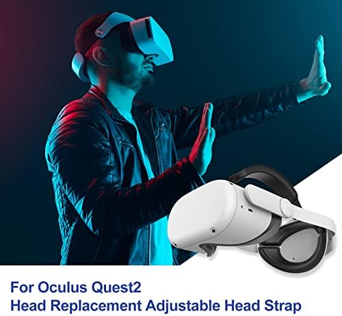 VR zamjenski remen za glavu za Oculus Quest 2, ergonomski udoban dizajnerski prilagodljivi dodatak za zamjenu za potragu 2 elitni remen