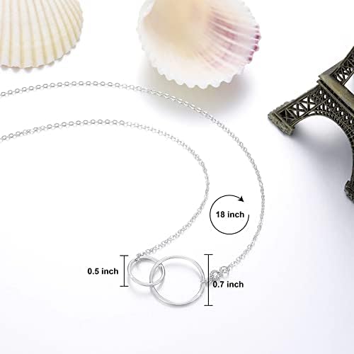 Ogrlice za mamu i kćer, ogrlica Od 925 srebra u kružnom tkanju za žene, Pokloni za Majčin dan Za Mamu Od kćeri