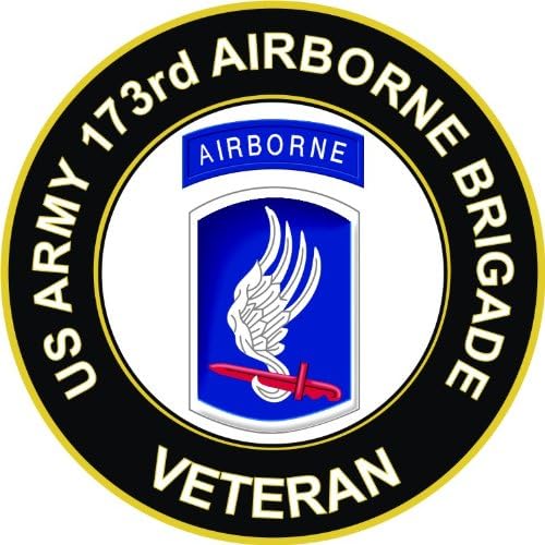 Veteran američke vojske 173. naljepnica naljepnice za zrakoplovnu brigadu 3.8