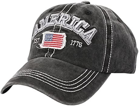 Šešir kamiona američke zastave, podesivi sportski retro za zastavu bejzbol kaputa nevoljena vintage oprana sunčana kapu za muškarce