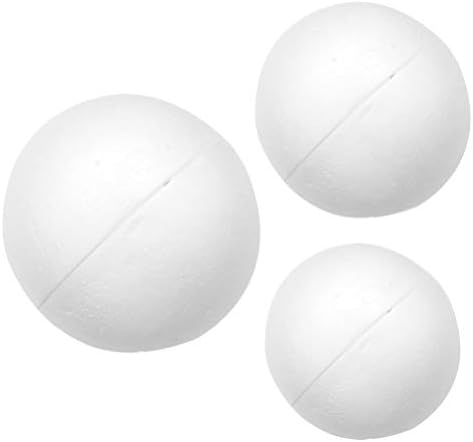 3PCS DIY pjenasta kuglana kuglice za zanate šuplje kuglice bijela polistirena glatka okrugla lopta za školske projekti umjetnički zanat