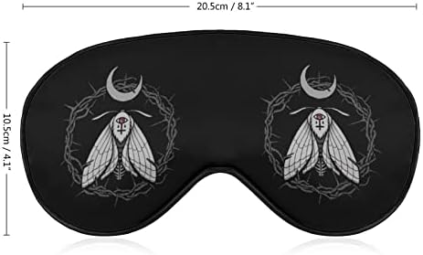 Gotički moljac okultna maska ​​za oči spavanje poveznu oči s podesivim remenima blokovi lagano noćno šljokice za putovanja uspavane