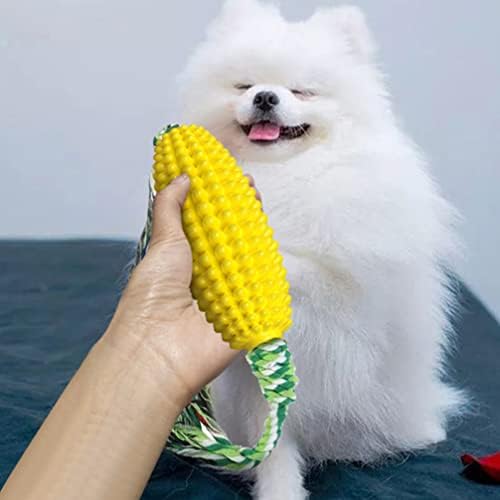 Ipetboom Squeaky Dog igračka kukuruz oblik štenaca žvače igračka lateks molarne igračke zubi čišćenje igračke interaktivne pseće lopte