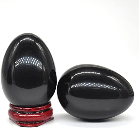 Fopure 35x50mm prirodni crni obsidijanski ovalni kamen energija kristalno prirodno kamenje i minerali