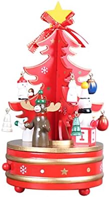 Božićni ukrasi Božićni vrhunski drveni rotirajuća muzička kutija Music Box Sgcabiob2pfnme