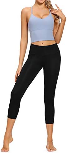 Vibojoy Longline Strappy podstavljene sportske grudnjake za trčanje tenk Crop Tops Yoga Gym Fitness Activewear za žene
