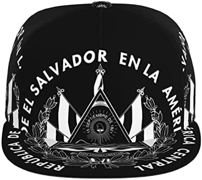 Grb Salvadora Uniseks 3-inčni ispis klasična bejzbolska kapa s ravnim vizirom Hip-Hop Šeširi