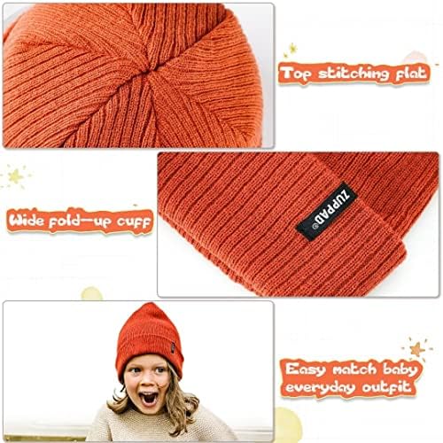 Dječji šešir za bebe od 3 pakiranja za djevojčice i dječake dječji šeširi zimsko toplo pleteno termo donje rublje s podstavom od flisa