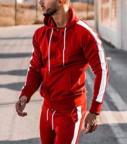 Muška personalizirana hoodie tracksuit 2 komada odijela za znoj dugih rukava puni zip sportski jogging odijela