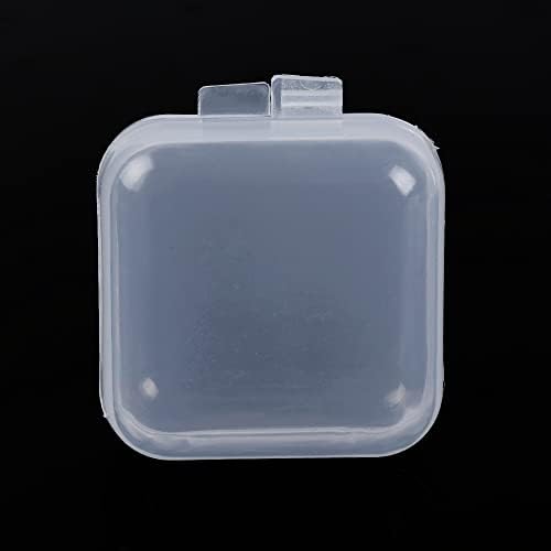 10pcs mini prijenosna četvrtasta prozirna plastična kutija za pohranu nakita