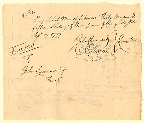Oliver Ellsvort potpisao je nalog za plaćanje revolucionarnog rata