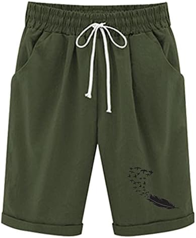Bermudske kratke hlače za žene povremene ljetne dužine koljena Čvrsta boja dres kratkih hlača s džepovima Baggy Lounge udobno duge