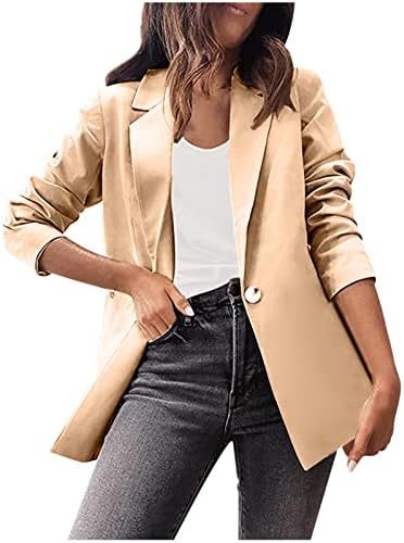 Dugi rukavi Blazer žene spandex tunice za mršavljenje Rad ureda Blazer elegantne osnovne jakne blejne odjeće tinejdžerice