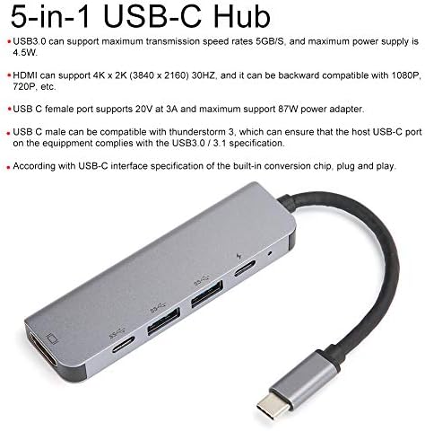 HUANGXING - adapter типа鈥慍, plug and play, hub типа鈥慍, high-speed USB3.0 s ugrađenim čipom pretvorbe 4K HD, računalo za Thunderbolt