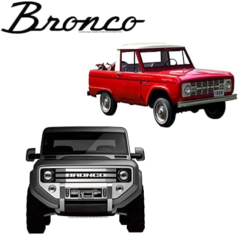 Ford Bronco Vinyl Veliki deluxe naljepnice Pack - Laptop, boca vode, scrapbooking, tablet, skejtbord, unutarnji/vanjski - set od 8