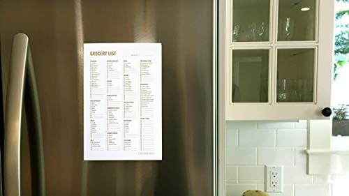 Dvije magnetske pločice za hladnjak za hladnjak - 6 x 9 - Popis prodajnih popisa za prodaju namirnica s kategorijama 50 listova