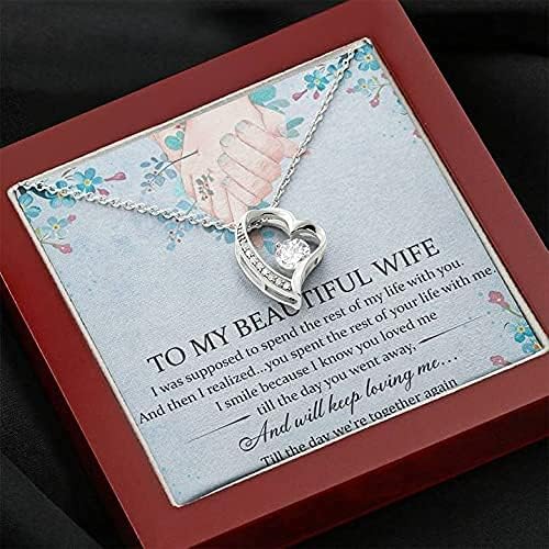 Ručno izrađena ogrlica - O ogrlici moje lijepe supruge, poklon za ženu, sretnu godišnjicu, ogrlica za zauvijek ljubav, ogrlica za ženu,