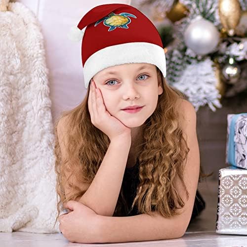 Kravata u boji cool božićna kapa s morskom kornjačom mekani plišani šešir Djeda Božićnjaka zabavna kapa za božićnu novogodišnju blagdansku