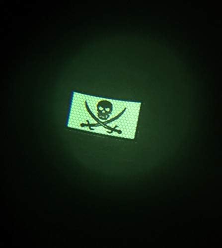 OD Green Calico Jack Skull US infracrvena reflektirajuća zastava morala zakrpa 3.5 x 2