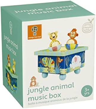 Narančasta igračka za glazbene kutije, životinje u džungli