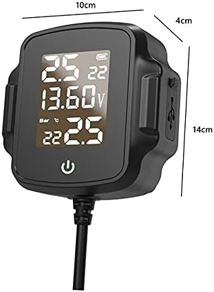 YWSZJ Motociklističke TPMS w/Quick Charge 3.0 USB punjač sustava za nadzor tlaka guma Monitor Vanjski senzor tlaka