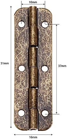 Koaius 2pcs 51 * 16 mm ukrasne ormarići za prtljagu šarke vintage nakit drvena kutija oprema za namještaj s vijcima stezaljke stezaljke