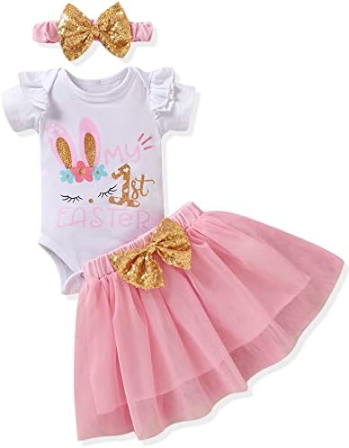 FIOUKIAY novorođena djevojčica Uskrsna suknja setovi dojenčad 1. uskrsni dan odjeća odjeća