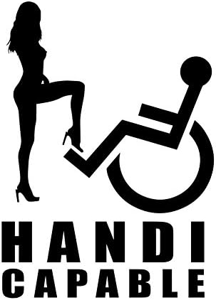 Handi sposobna smiješna invalidska kolica seksi djevojka 6 naljepnica s vinilnim naljepnicama