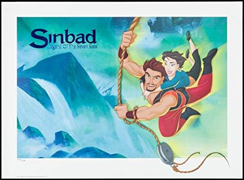 Plakat Sinbad: Legenda o sedam mora, ograničeno izdanje, 17,5 mj 23,5, numerirana litografija