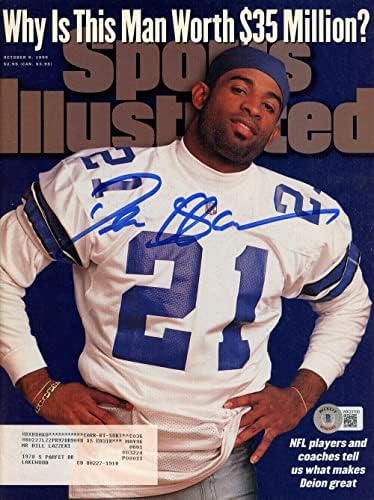 Dion Sanders s autogramom 9.10.1995 časopis iz M. A., Beckett 37086 - NFL časopisi s autogramima