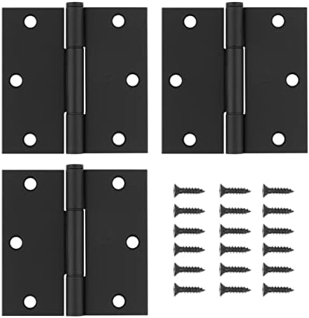Nacionalni hardverski šarke šarke kvadratni kut 3-pack u mat crnoj boji