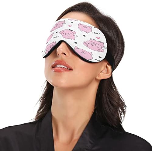 XIGUA svinjski uzorak za spavanje očiju maska ​​s podesivim remenom, prozračni zatamnjenje udobna maska ​​za spavanje za muškarce i