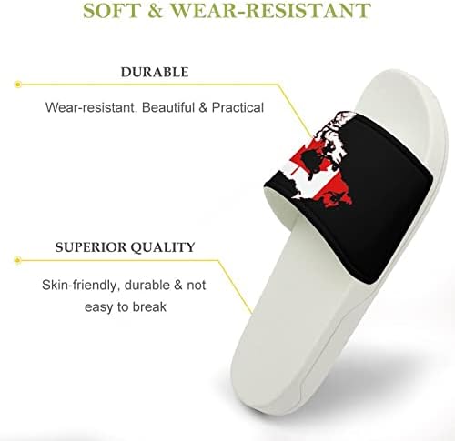 Kanadska karta zastave sandale sandala bez klizanja papuče otvorenih nožnih prstiju za masažu za tuširanje kupelj