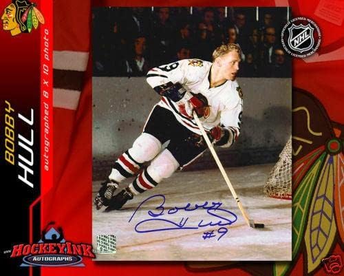 Bobby Hull potpisao Chicago Blackhawks 8 x 10-70025 - Autografirane NHL fotografije