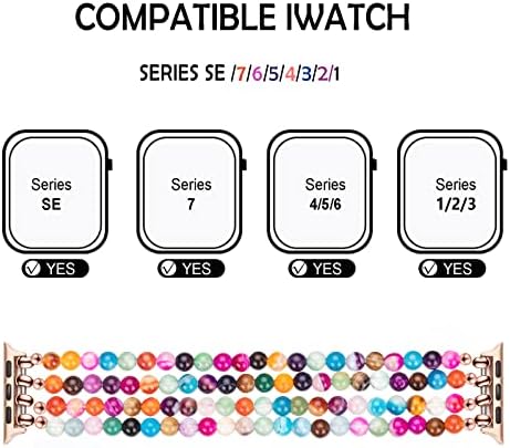 BlingBrione narukvica od perle Kompatibilna s Apple Watch pojasom 38/40/41mm 42/44/45mm, IWatch Series 8 SE 7 6 5 4 3 2 1, modni ručni