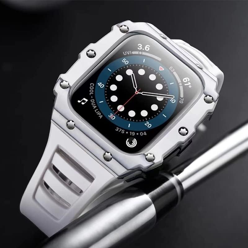 Slučaj za luksuzno luksuzno ugljična vlakna za seriju Apple Watch 8 41 mm 45 mm narukvica za modifikaciju pojasa za IWatch SE 8 7 6