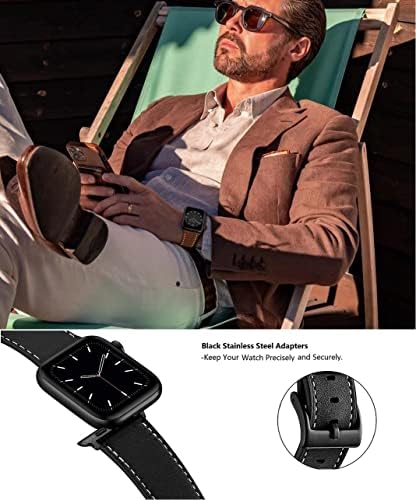 Kompatibilno s Apple Watch pojasom 49 mm 45 mm 44 mm 42 mm, originalna kožna traka zamjenska remen kompatibilna s Apple Watch Ultra