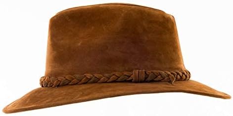 Kožni kaubojski šešir, Western šešir s kravljem kojom za muškarce i žene, klasični stil Outback