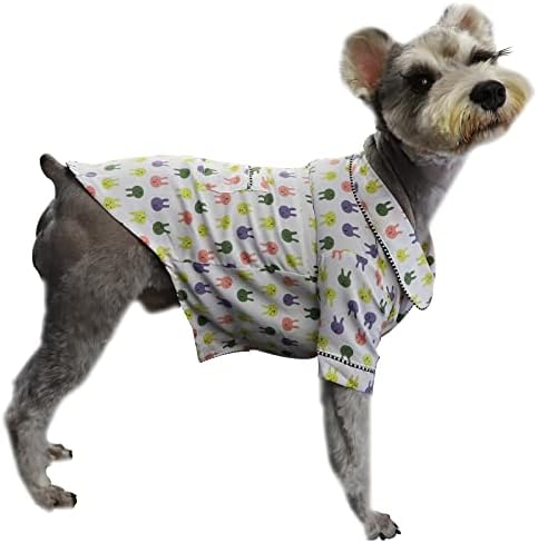 Pidžama-majica za pse s džepom od 4 inča, Cvjetna odjeća za mačke i pse, Pidžama Odjeća, mekana ugodna odjeća za kućne ljubimce za