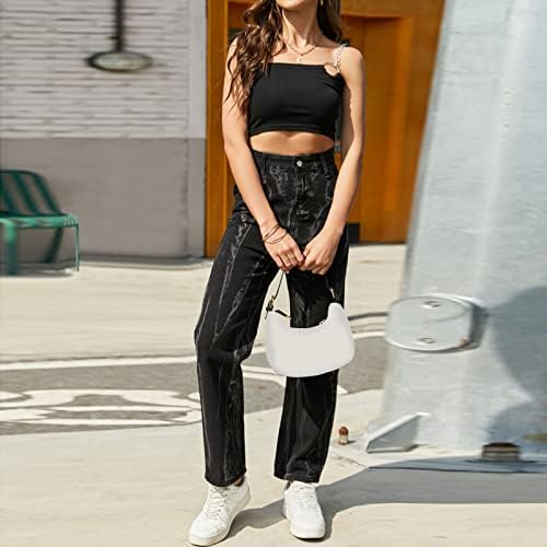 ženske Ležerne ulične široke teretne hlače srednjeg struka s džepovima traper hlače ženske traper kratke hlače veličina 14