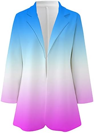 Ženska kravata boja tiskana kaputa Cardigan formalno odijelo dugi rukav reveri poslovni ured Svečana jakna vitka elegantna bluza kaputa