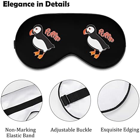 Puffin ptica meka maska ​​za oči Učinkovito zasjenjenje maska ​​za spavanje udobnost zavezanih očiju s elastičnim podesivim remenom