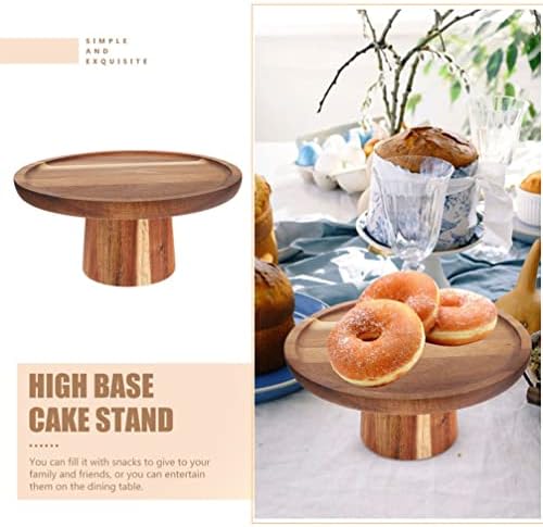 Vintage dekor drveni stalak za torte stalak za desert s okruglim držačem tanjur za muffine pladanj za krafne 25 cm pladanj za posluživanje