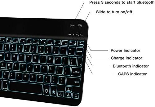 BoxWave tipkovnica kompatibilna sa Samsung Galaxy Z Fol -om 4 - Slimkeys Bluetooth tipkovnica - s pozadinskom osvjetljenjem, prijenosna
