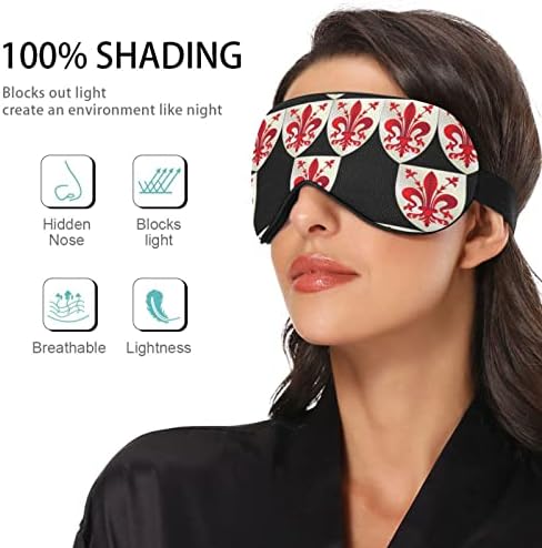 Unisex maska ​​za eye za spavanje talijanska-splaća-leur-de-lis noćna maska ​​za spavanje Udobno pokrivanje nijansi za spavanje