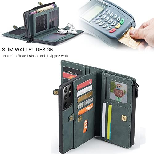 Odvojivi novčanik od 10 komada držač za kreditne kartice s patentnim zatvaračem s patentnim zatvaračem, magnetski remen za ručni zglob,