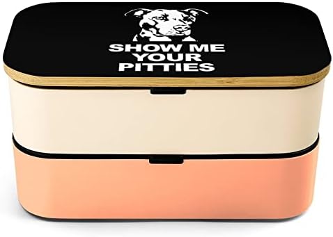 Pokažite mi svoje Pitties Pitbull Bento kutija za ručak za ručak bez propuštanja kontejnera za hranu s 2 odjeljka za izletnicu izleta